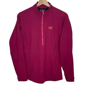 Arc’teryx Delta LT 1/2 Zip Neck Fleece Pullover Fuschia M